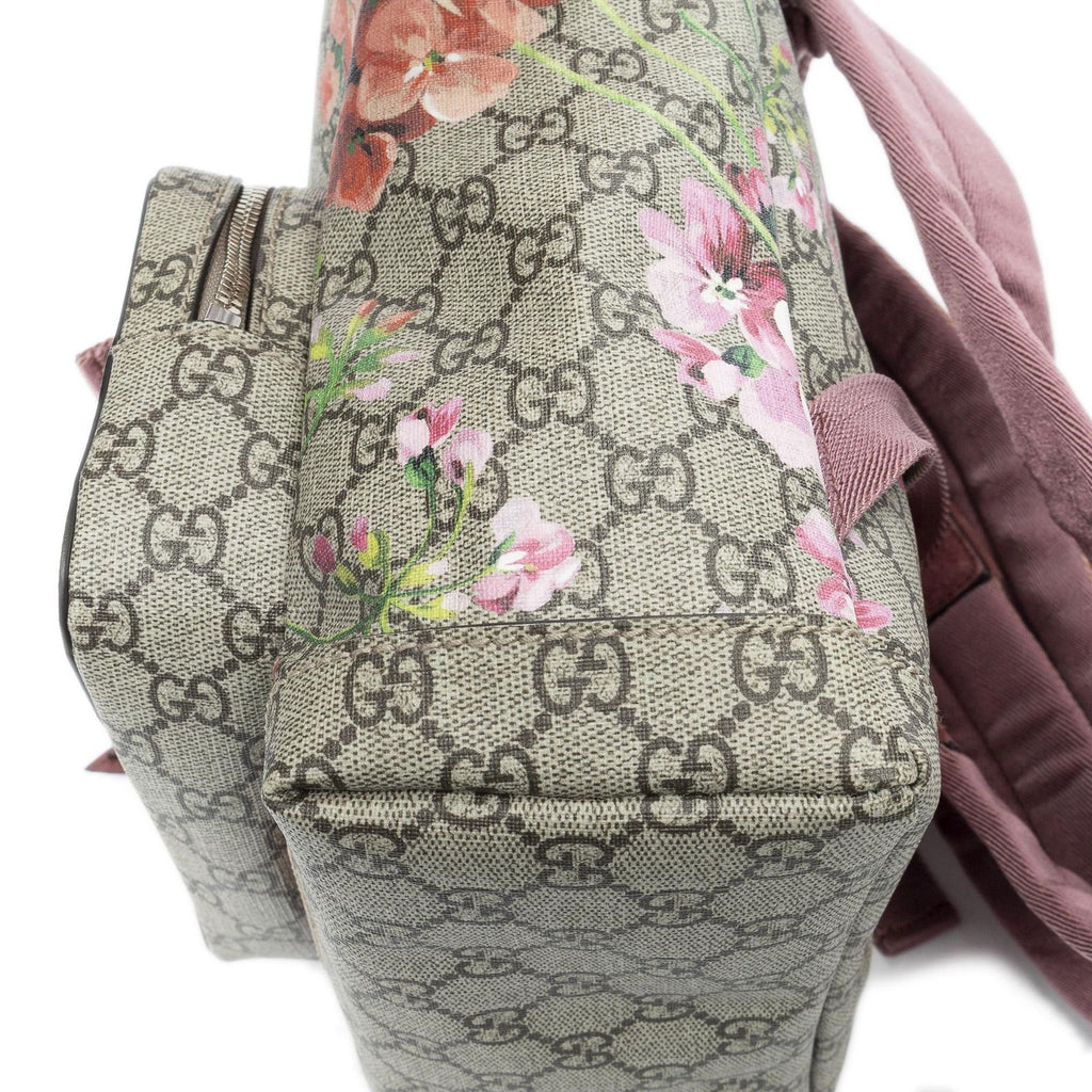 Gucci Small Blooms Backpack Pink Beige Blue Muz Supreme Canvas — view 7