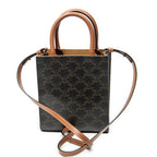 Celine Mini Vertical Cabas Brown Triomphe Canvas Tote — view 5