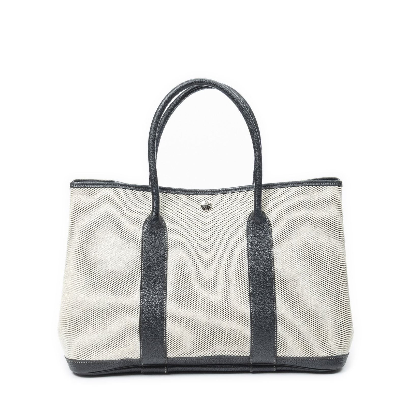 Hermes Garden Party Black Beige Toile