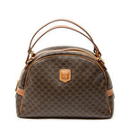 Celine Dome Top Handle Brown Macadam Canvas