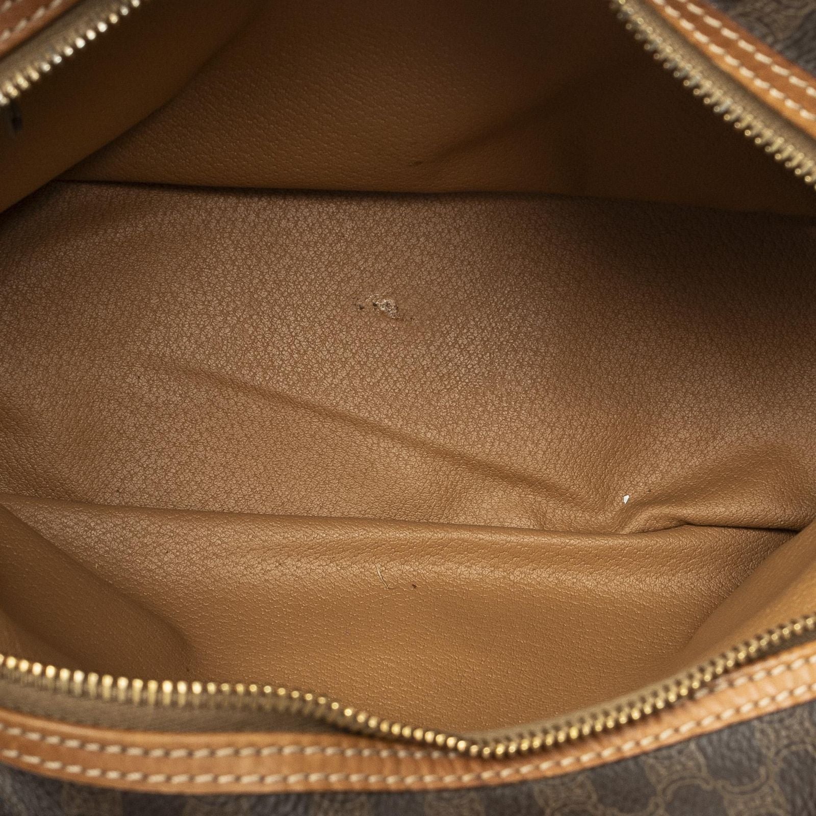 Celine Dome Top Handle Brown Macadam Canvas — view 9