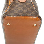 Celine Dome Top Handle Brown Macadam Canvas — view 8