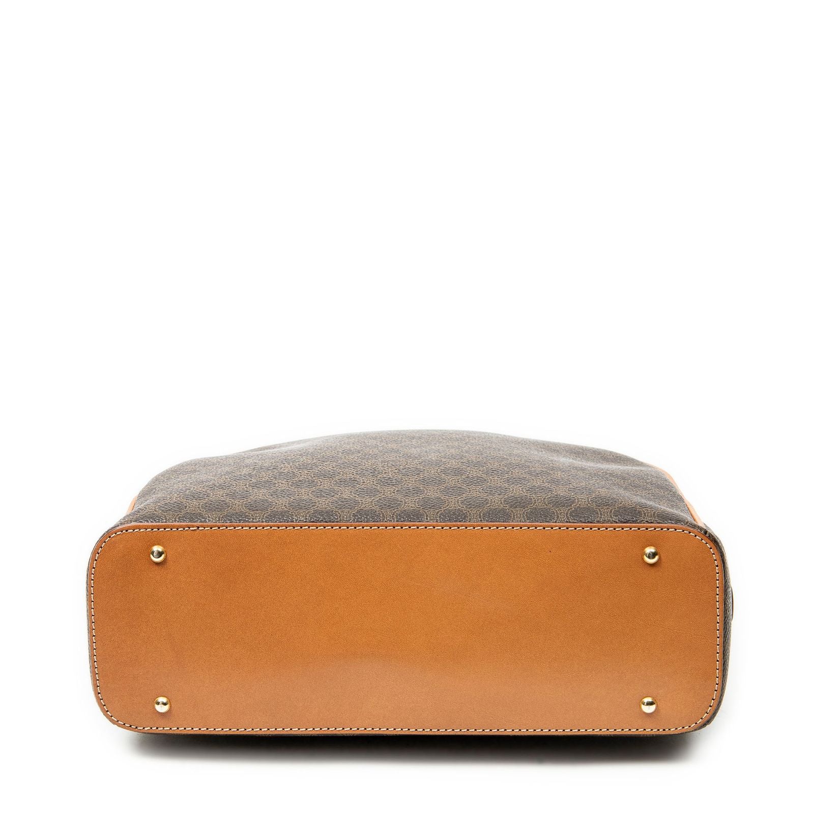 Celine Dome Top Handle Brown Macadam Canvas — view 6