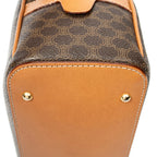 Celine Dome Top Handle Brown Macadam Canvas — view 8
