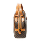 Celine Dome Top Handle Brown Macadam Canvas — view 4