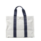Hermes Bora Tote Navy Beige Toile — view 5