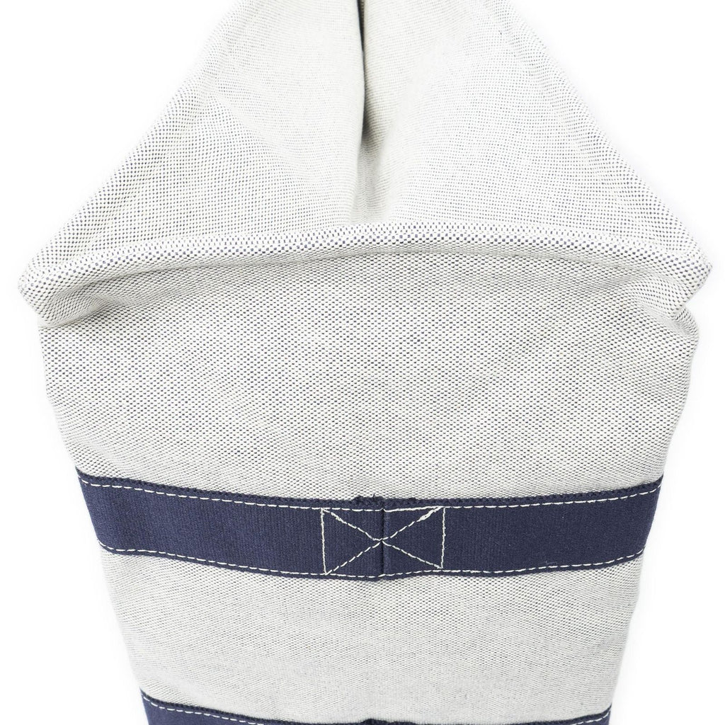 Hermes Bora Tote Navy Beige Toile — view 8