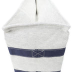 Hermes Bora Tote Navy Beige Toile — view 8