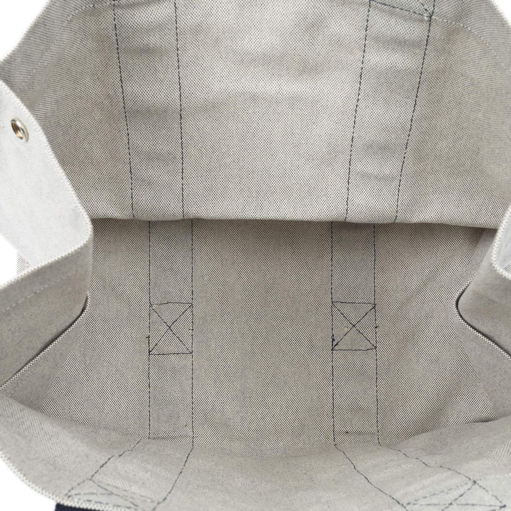Hermes Bora Tote Navy Beige Toile — view 9