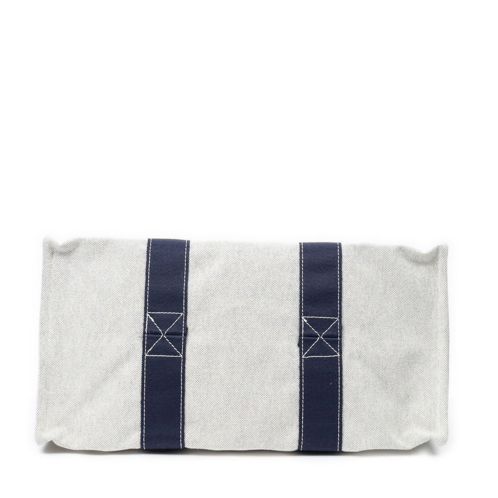 Hermes Bora Tote Navy Beige Toile — view 6