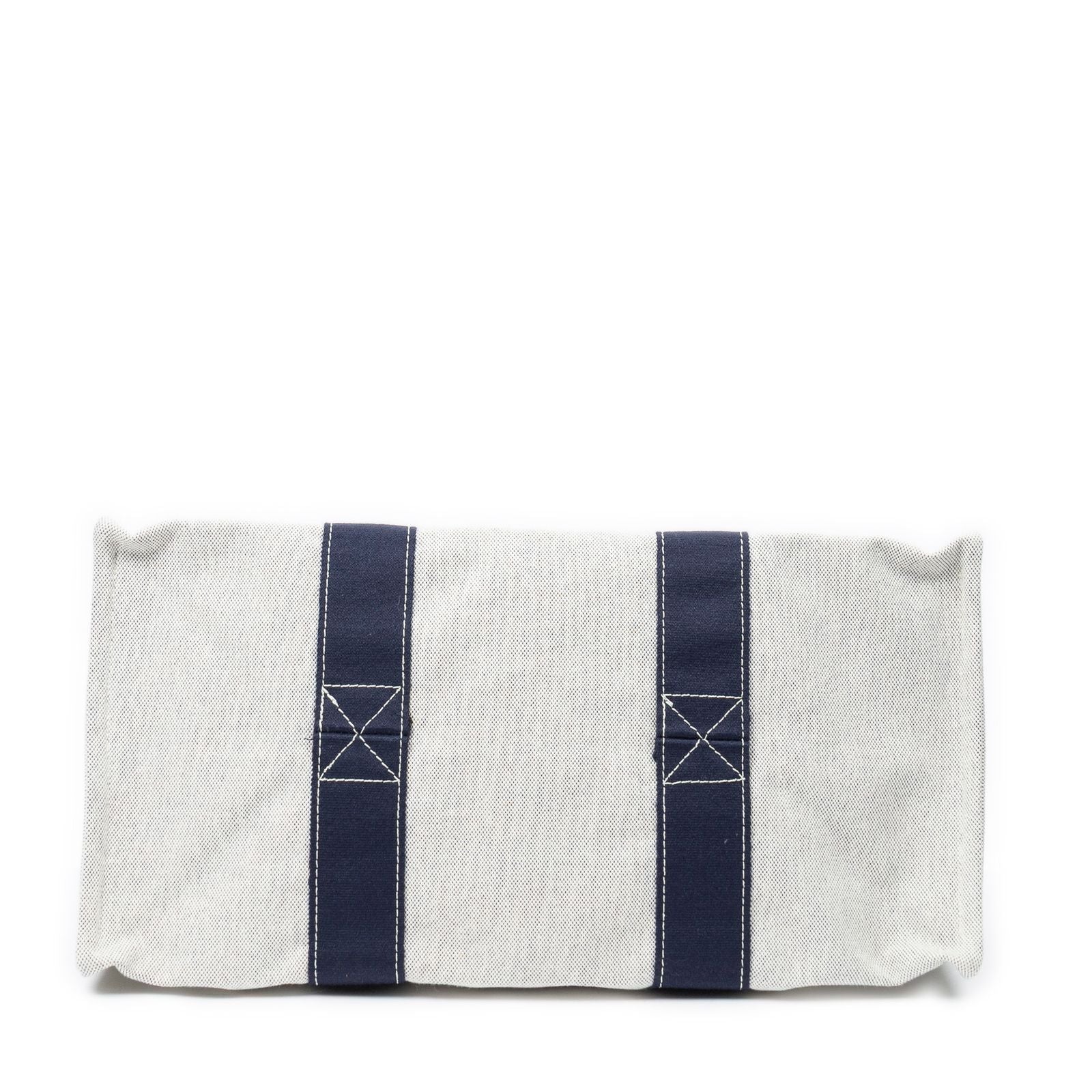 Hermes Bora Tote Navy Beige Toile — view 6