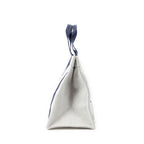 Hermes Bora Tote Navy Beige Toile — view 3