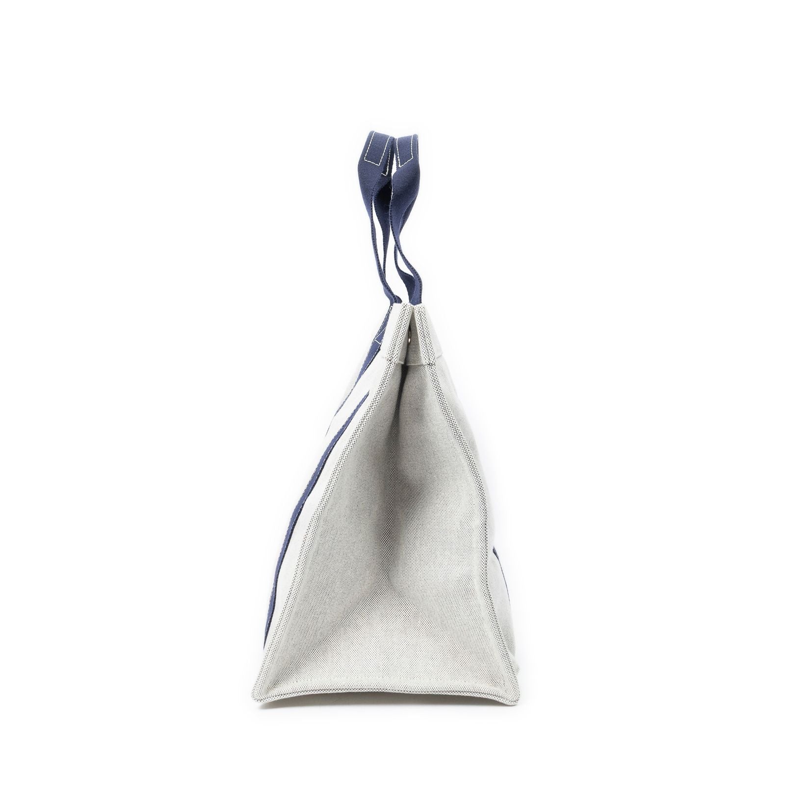 Hermes Bora Tote Navy Beige Toile — view 3