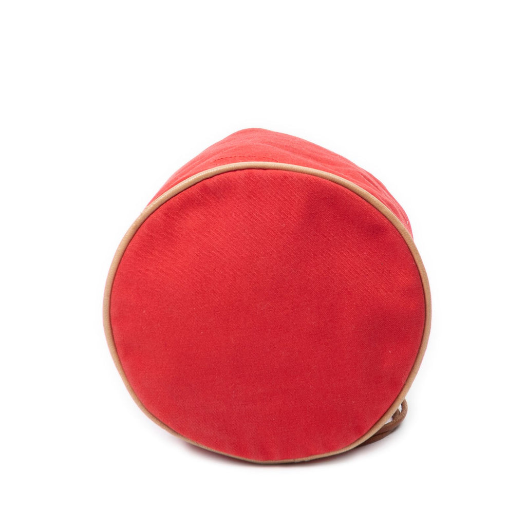 Hermes Polochon Mimile Red Toile Officier Shoulder — view 6