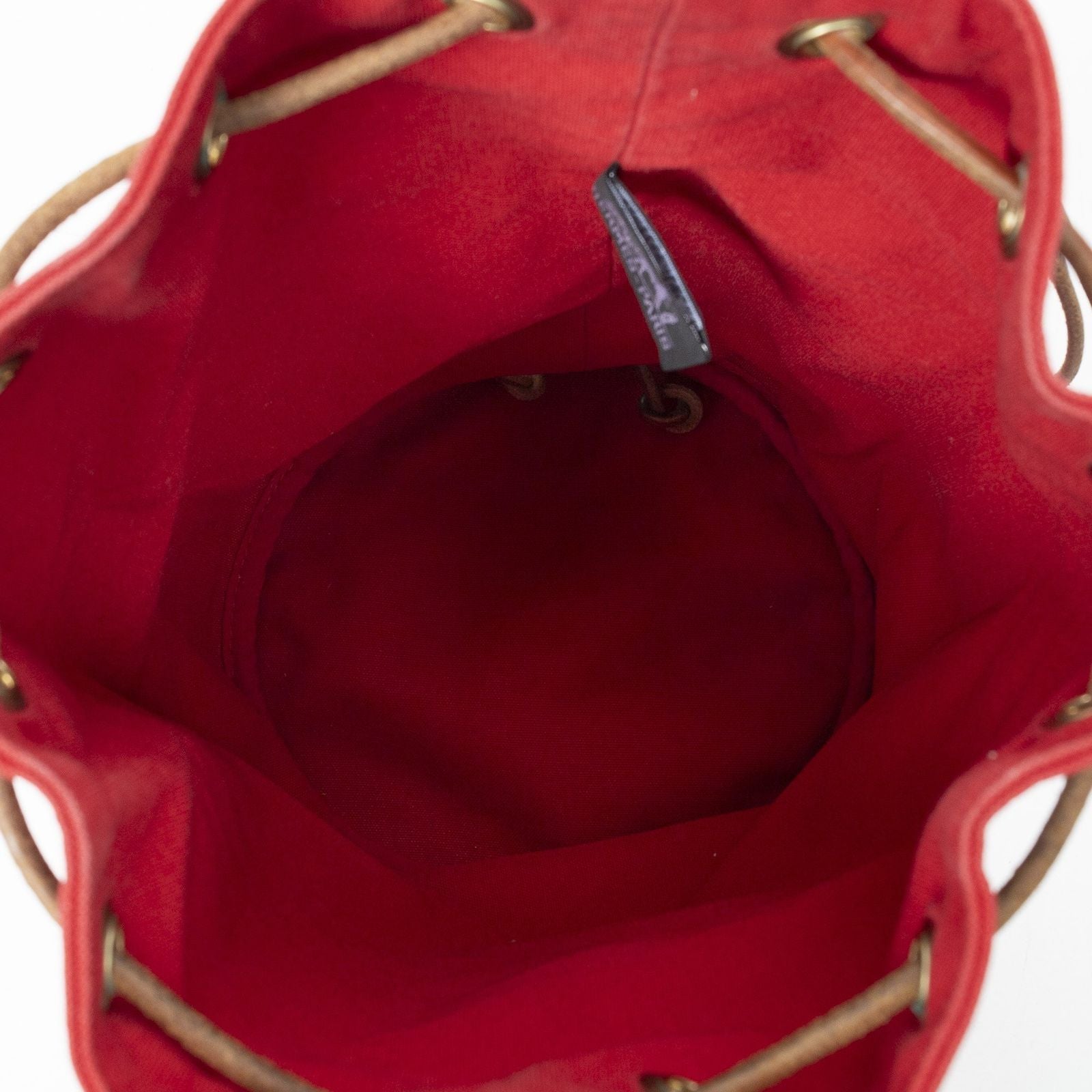 Hermes Polochon Mimile Red Toile Officier Shoulder — view 9