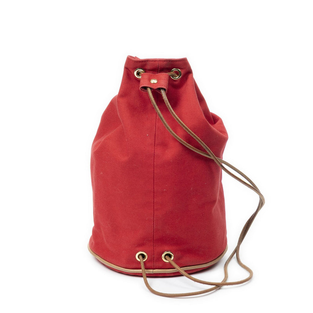 Hermes Polochon Mimile Red Toile Officier Shoulder — view 5