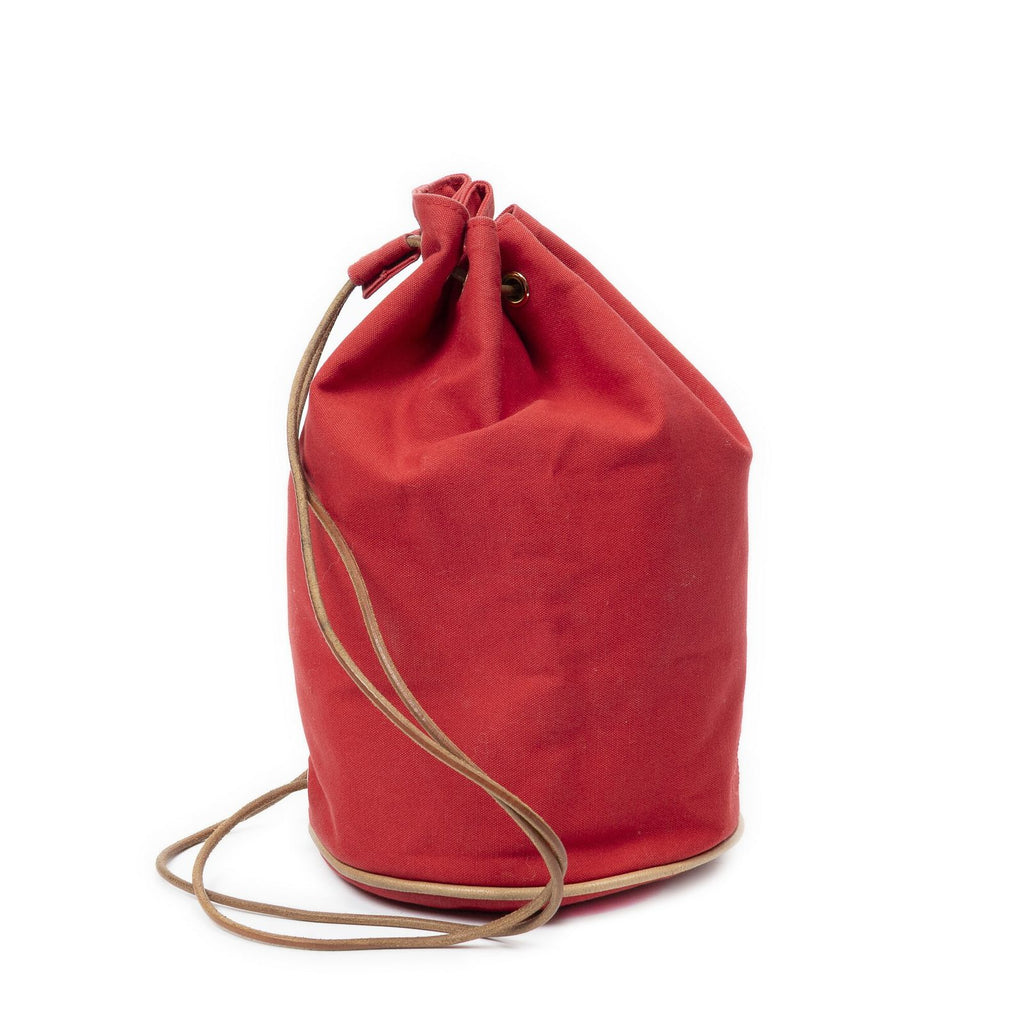 Hermes Polochon Mimile Red Toile Officier Shoulder — view 4