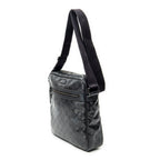 Gucci Half Moon Zip Messenger Black Guccissima Imprint Canvas — view 2