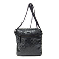 Gucci Half Moon Zip Messenger Black Guccissima Imprint Canvas