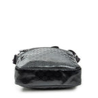 Gucci Half Moon Zip Messenger Black Guccissima Imprint Canvas — view 6