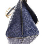 Loewe Anagram Avenue Crossbody Navy Animal Embossed Leather — view 8