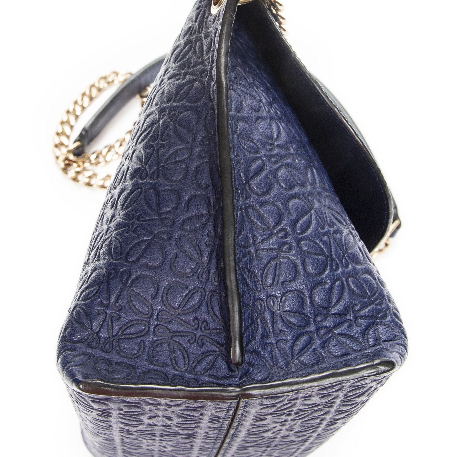 Loewe Anagram Avenue Crossbody Navy Animal Embossed Leather — view 8