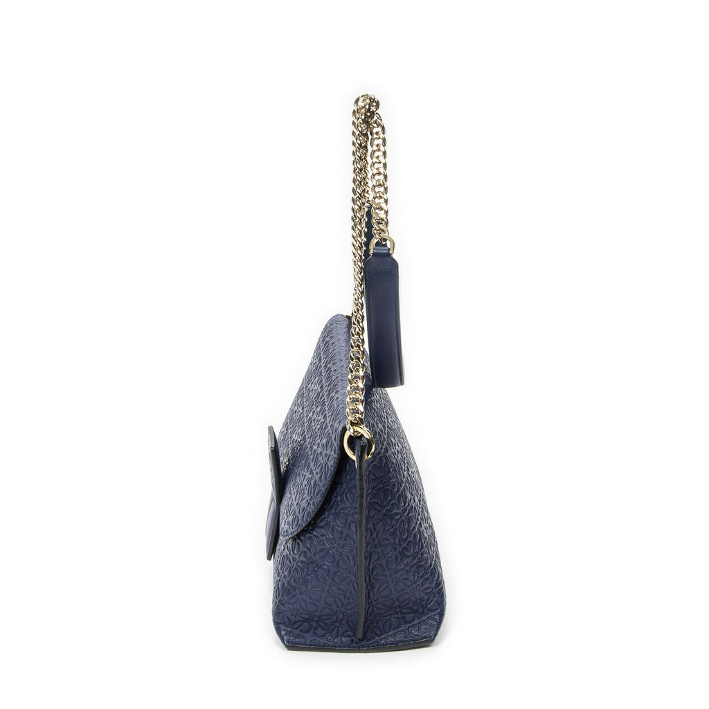 Loewe Anagram Avenue Crossbody Navy Animal Embossed Leather — view 3