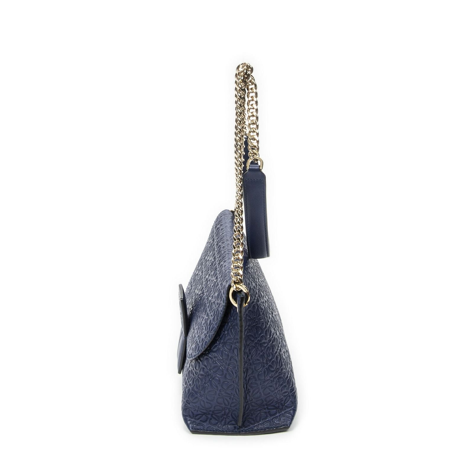 Loewe Anagram Avenue Crossbody Navy Animal Embossed Leather — view 3