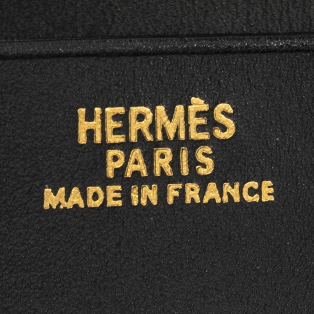 Hermes Vintage Mc2 Fleming Wallet Black Box Leather — view 5