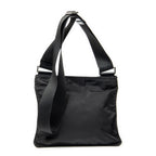 Prada Small Zip Flat Messenger Black Nylon Canvas — view 5