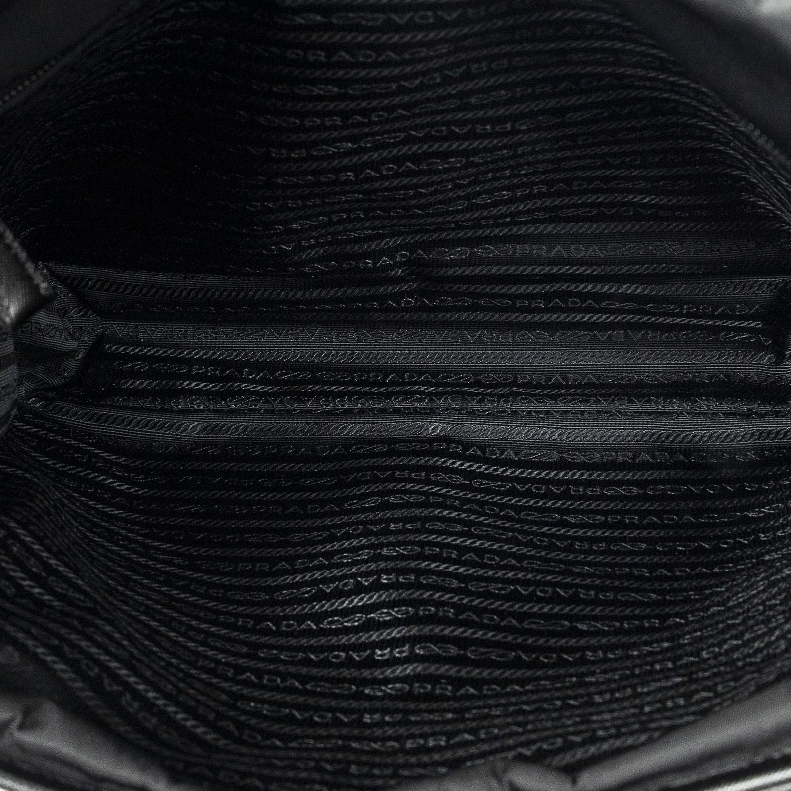 Prada Buckle Flap Messenger Bag Black Nylon Canvas — view 9