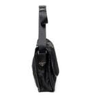 Prada Buckle Flap Messenger Bag Black Nylon Canvas — view 4