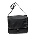 Prada Buckle Flap Messenger Bag Black Nylon Canvas