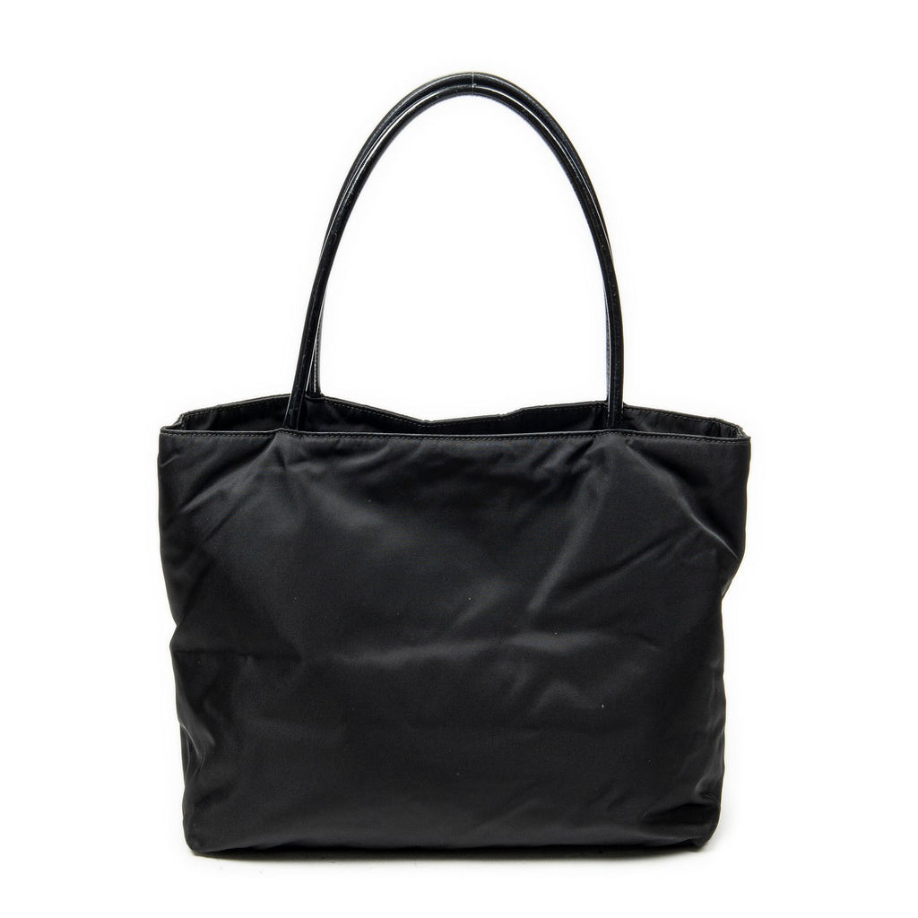Prada Shopping Tote Black Nylon Canvas — view 5