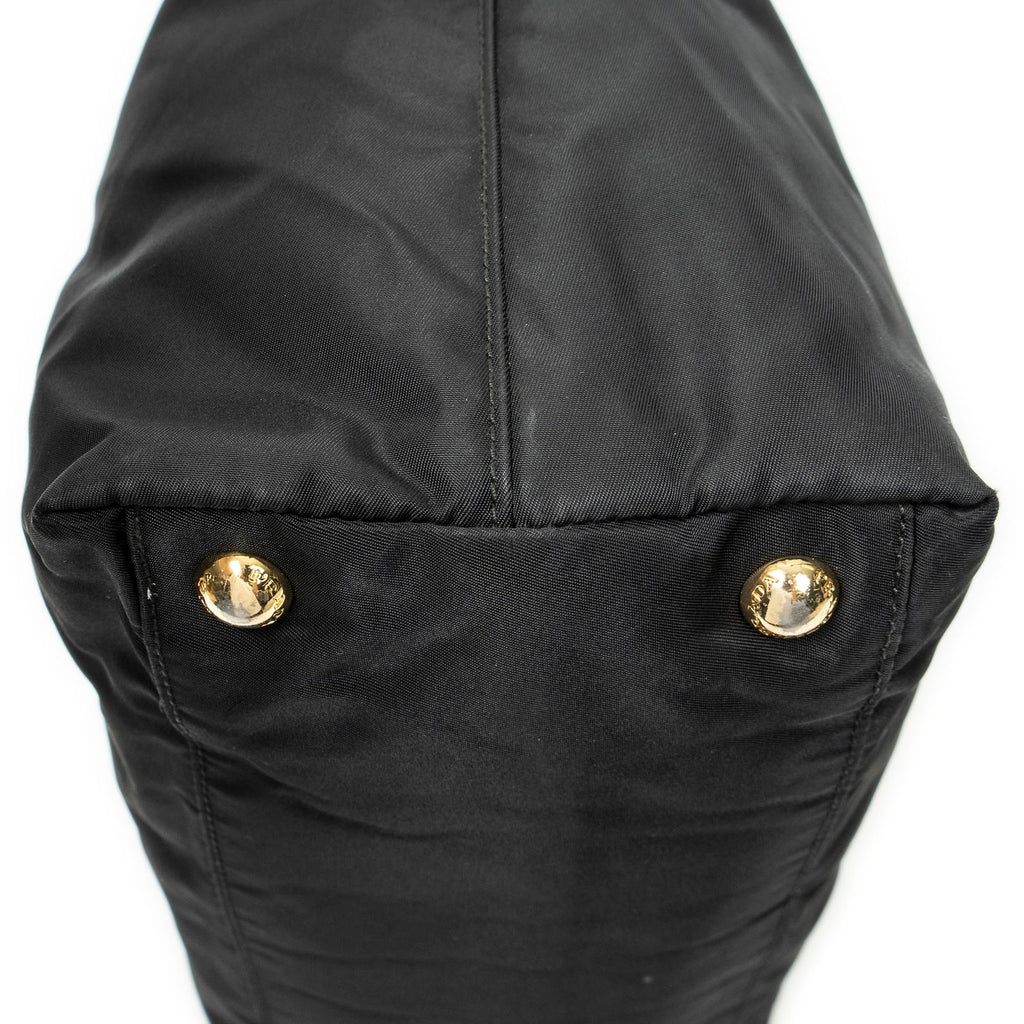 Prada Shopping Tote Black Nylon Canvas — view 8