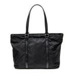 Prada Zip Shopping Tote Black Nylon Canvas — view 5