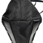 Prada Zip Shopping Tote Black Nylon Canvas — view 8
