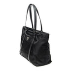 Prada Zip Shopping Tote Black Nylon Canvas — view 2