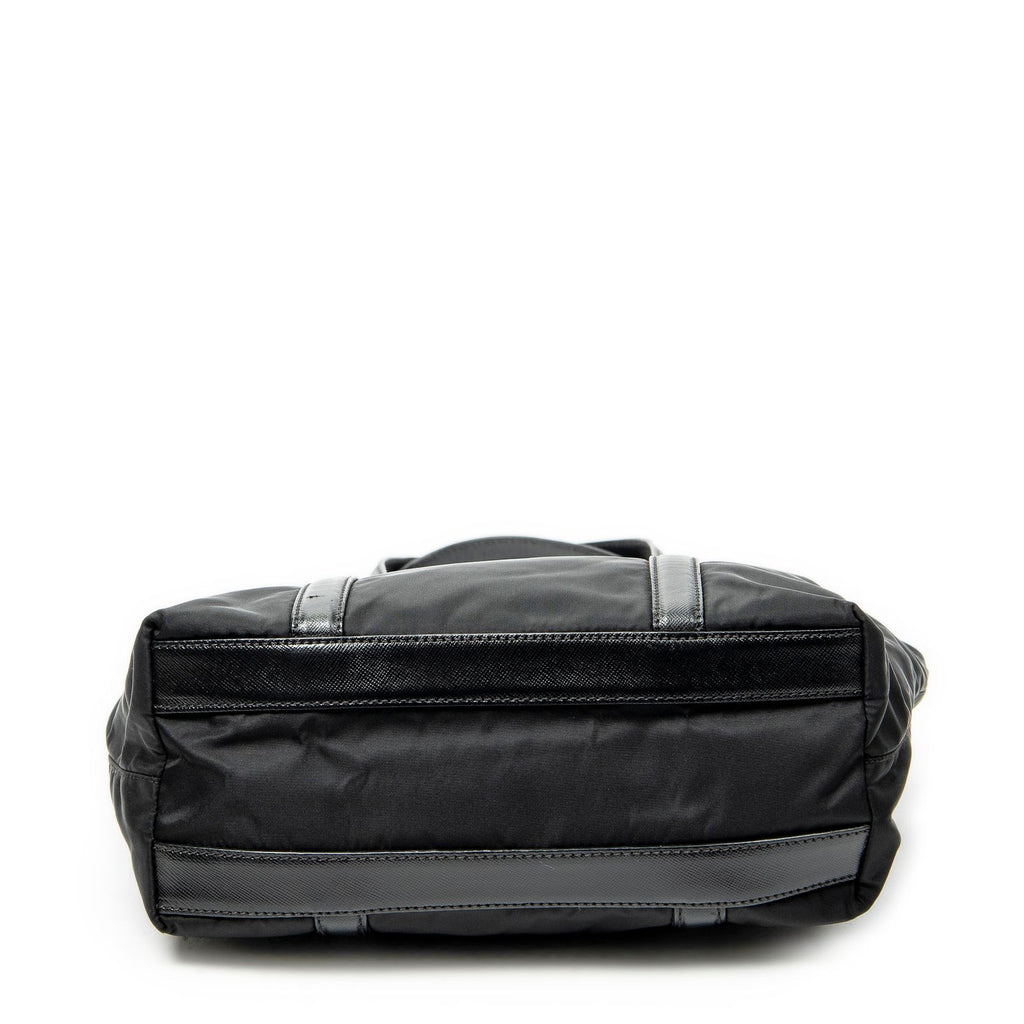Prada Small Shoppingtote Black Nylon Canvas Tote — view 6
