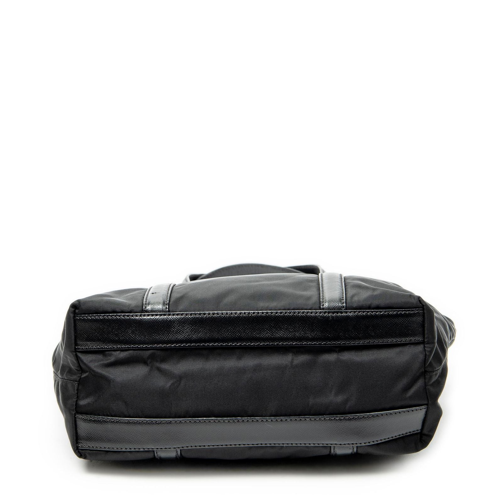 Prada Small Shoppingtote Black Nylon Canvas Tote — view 6