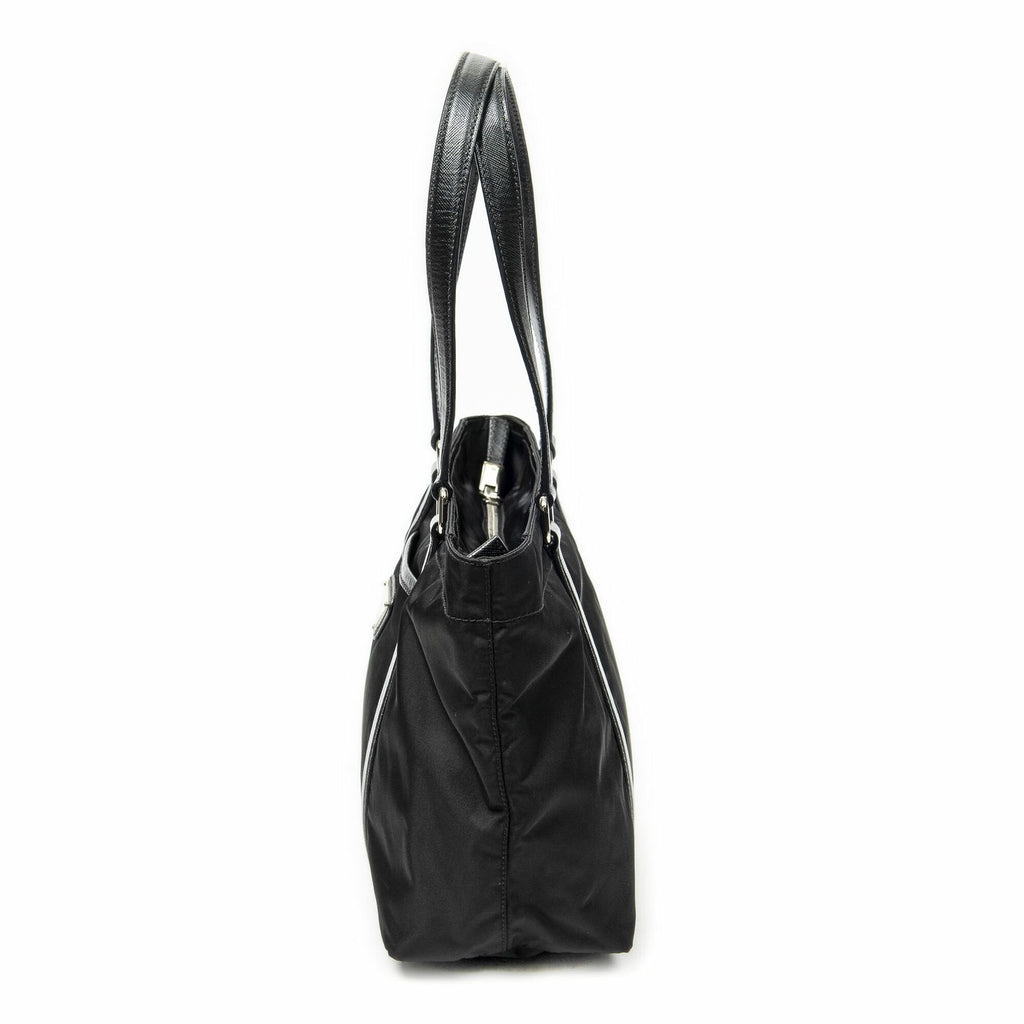 Prada Small Shoppingtote Black Nylon Canvas Tote — view 3