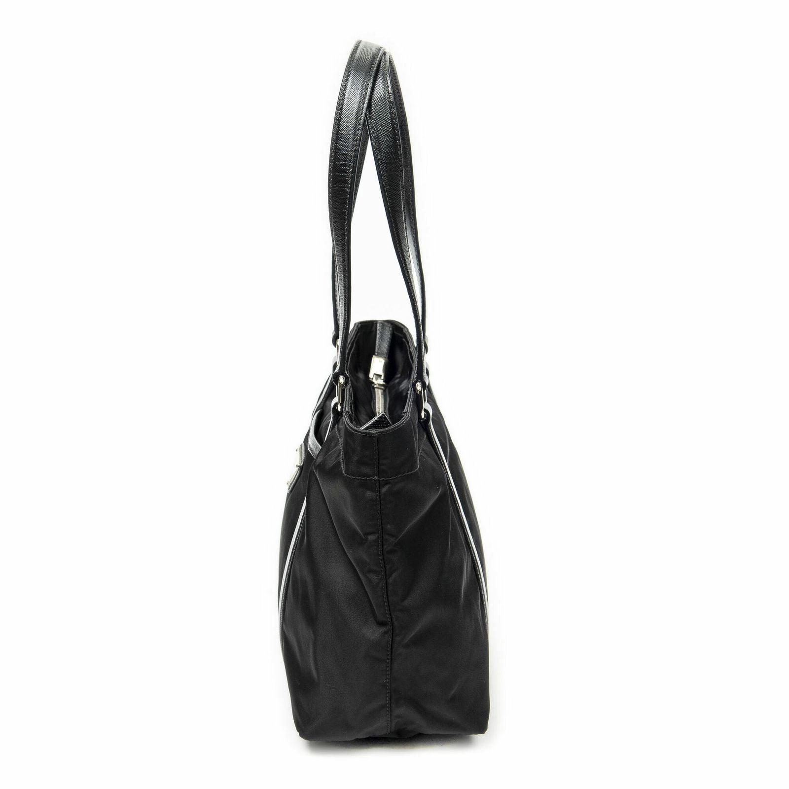 Prada Small Shoppingtote Black Nylon Canvas Tote — view 3
