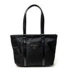 Prada Small Shoppingtote Black Nylon Canvas Tote