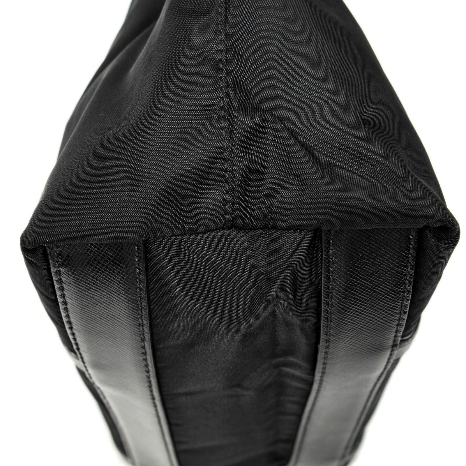 Prada Small Shoppingtote Black Nylon Canvas Tote — view 7