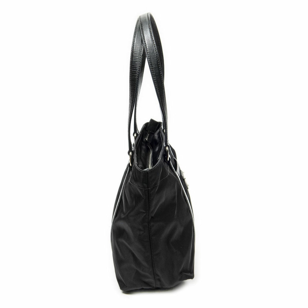 Prada Small Shoppingtote Black Nylon Canvas Tote — view 4