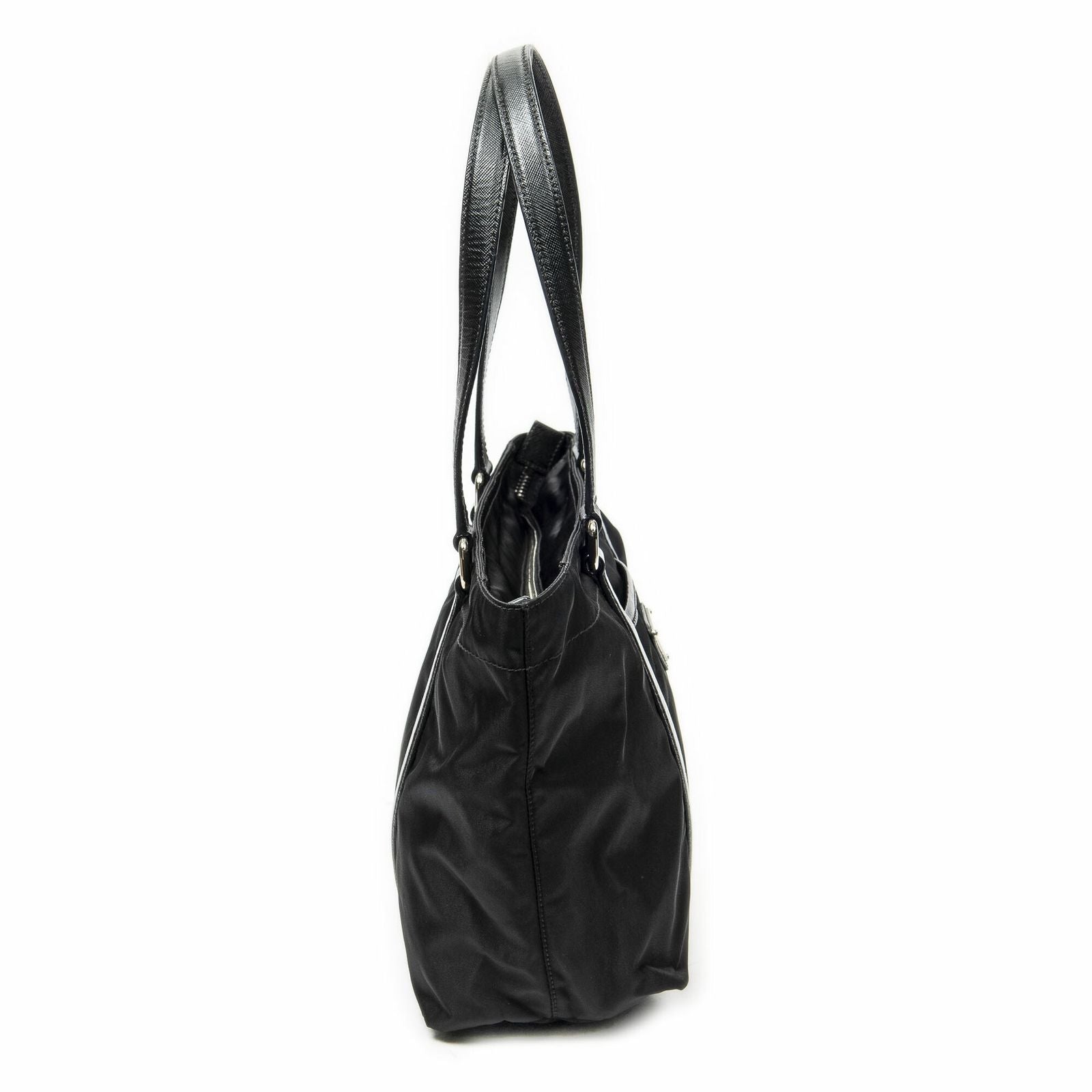Prada Small Shoppingtote Black Nylon Canvas Tote — view 4