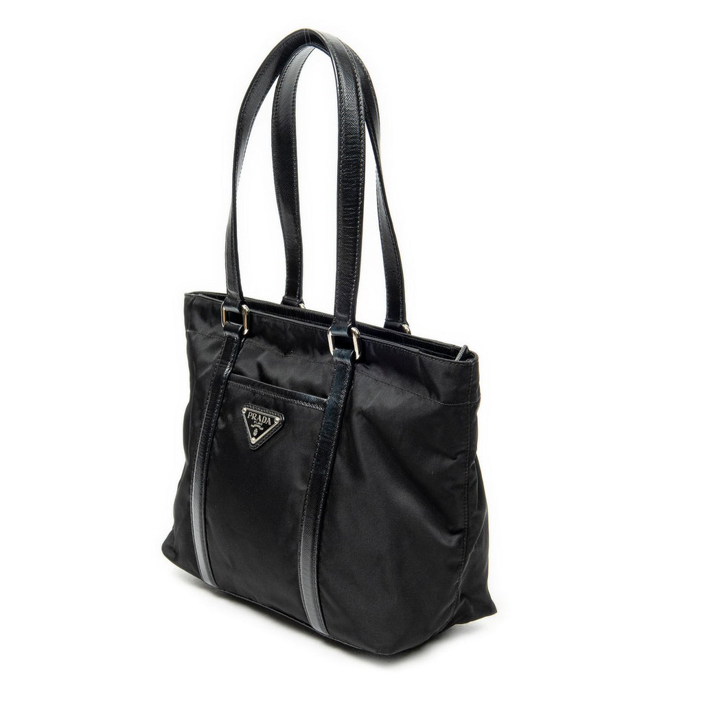 Prada Small Shoppingtote Black Nylon Canvas Tote — view 2