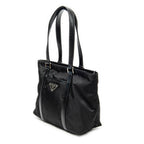 Prada Small Shoppingtote Black Nylon Canvas Tote — view 2
