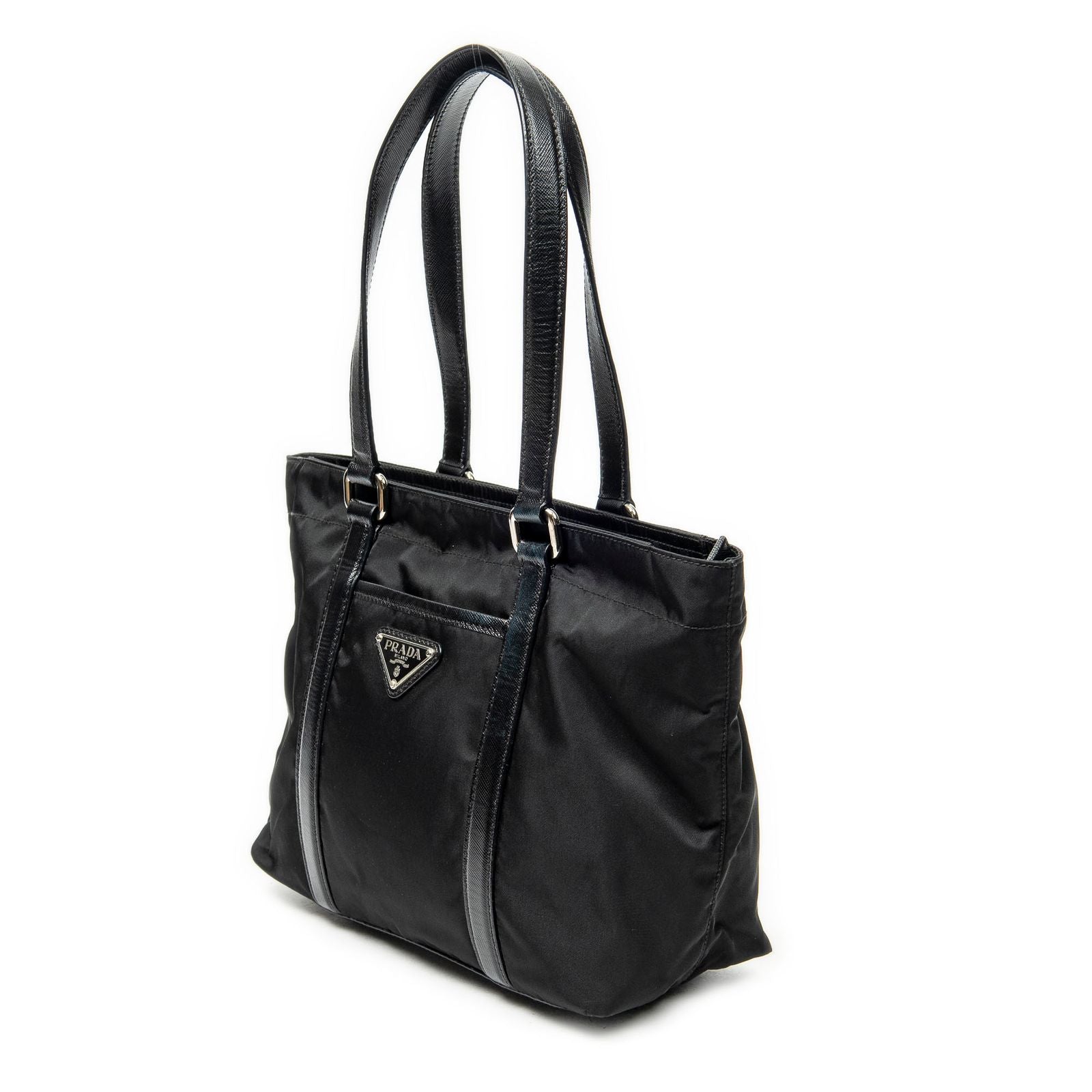 Prada Small Shoppingtote Black Nylon Canvas Tote — view 2