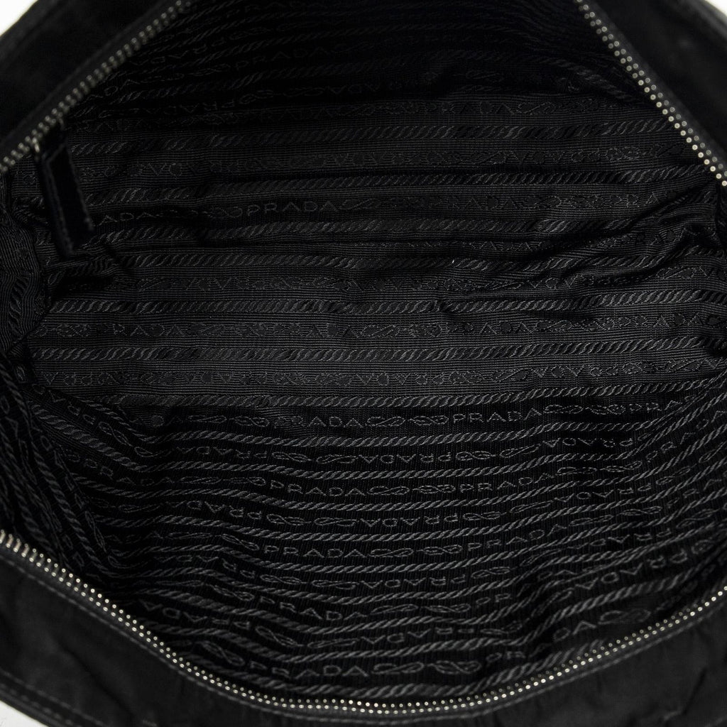 Prada Small Shoppingtote Black Nylon Canvas Tote — view 9